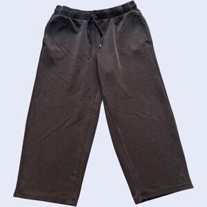 Member's Mark L Athleisure Sandwash Crop Pants Charcoal Gray Relaxed Fit